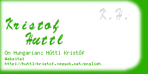 kristof huttl business card